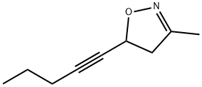 2-Isoxazoline, 3-methyl-5-(1-pentynyl)- (7CI,8CI) Structure