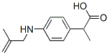 (+)-2-[4-[(isobut-2-enyl)amino]phenyl]propionic acid Structure