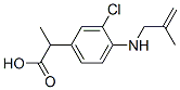 2-[3-chloro-4-(2-methylprop-2-enylamino)phenyl]propanoic acid 구조식 이미지