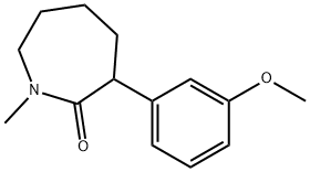 hexahydro-3-(3-methoxyphenyl)-1-methyl-2H-azepin-2-one 구조식 이미지