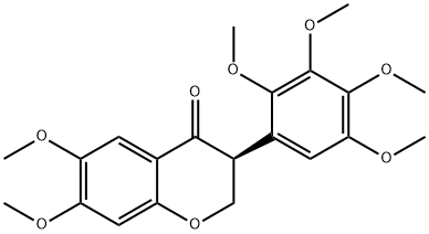 (S)-6,7-Dimethoxy-3-(2,3,4,5-tetramethoxyphenyl)-2H-1-benzopyran-4(3H)-one Structure