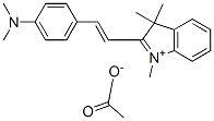 2-[2-[4-(dimethylamino)phenyl]vinyl]-1,3,3-trimethyl-3H-indolium acetate 구조식 이미지