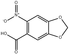 6-니트로-1,3-벤조디옥솔-5-카르복실산 구조식 이미지