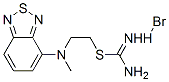 2-(8-thia-7,9-diazabicyclo[4.3.0]nona-2,4,6,9-tetraen-2-ylmethylamino) ethylsulfanylmethanimidamide hydrobromide 구조식 이미지