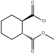 Cyclohexanecarboxylic acid, 2-(chlorocarbonyl)-, methyl ester, trans- (9CI) Structure