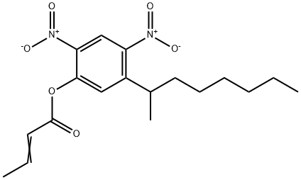 5-(1-methylheptyl)-2,4-dinitrophenyl 2-butenoate Structure