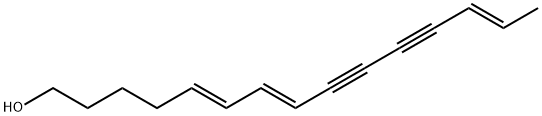 (5E,7E,13E)-5,7,13-Pentadecatriene-9,11-diyn-1-ol Structure