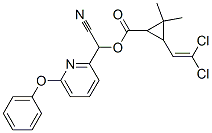 [cyano-(6-phenoxypyridin-2-yl)methyl] 3-(2,2-dichloroethenyl)-2,2-dime thyl-cyclopropane-1-carboxylate 구조식 이미지