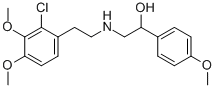 N-[2-Hydroxy-2-(4-methoxyphenyl)ethyl]-2-(2-chloro-3,4-dimethoxyphenyl)ethylamine 구조식 이미지