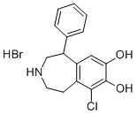 (+/-)-6-CHLORO-7,8-DIHYDROXY-1-PHENYL-2,3,4,5-TETRAHYDRO-1H-3-BENZAZEPINE HYDROBROMIDE 구조식 이미지