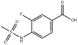 3-фтор-4- (метилсульфонМидо) бензойная кислота структурированное изображение
