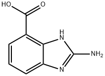 1H-Benzimidazole-4-carboxylic  acid,  2-amino-  (9CI) Structure