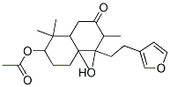 7-Acetyloxy-4-[2-(3-furanyl)ethyl]-3,4,4a,5,6,7,8,8a-octahydro-4-hydroxy-3,4a,8,8-tetramethyl-2(1H)-naphthalenone 구조식 이미지