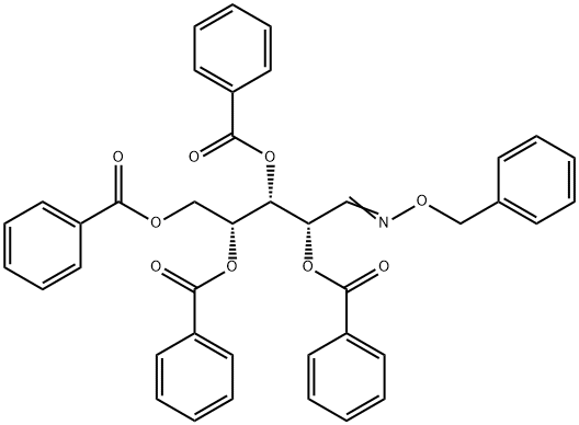 2-O,3-O,4-O,5-O-Tetrabenzoyl-D-xylose O-benzyl oxime Structure