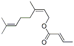 (,Z)-3,7-dimethyl-2,6-octadienyl 2-butenoate Structure