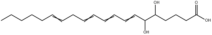 5,6-dihydroxy-7,9,11,14-eicosatetraenoic acid Structure