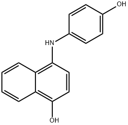 4-[(4-히드록시페닐)아미노]-1-나프톨 구조식 이미지