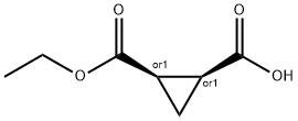 cis-2-(Ethoxycarbonyl)cyclopropanecarboxylic acid Structure