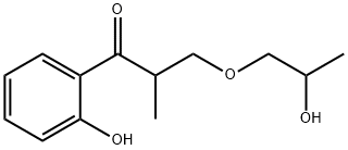 2'-하이드록시-3-(2-하이드록시프로폭시)-2-메틸프로피오페논 구조식 이미지