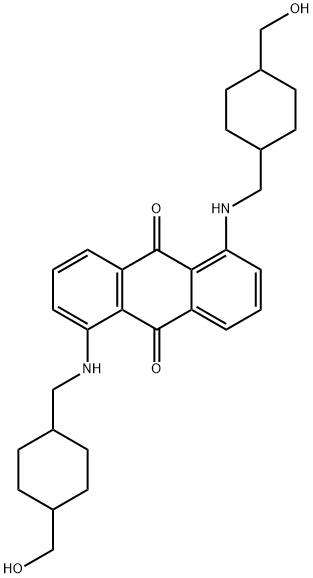 1,5-Bis[[[4-(hydroxymethyl)cyclohexyl]methyl]amino]-9,10-anthracenedione 구조식 이미지
