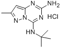 N(sup 4)-(1,1-Dimethylethyl)-7-methylpyrazolo(1,5-a)-1,3,5-triazine-2, 4-diamine, hydrochloride Structure