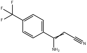 3-amino-3-[4-(trifluoromethyl)phenyl]acrylonitrile 구조식 이미지