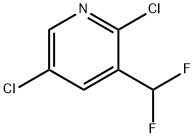 Pyridine, 2,5-dichloro-3-(difluoromethyl)- (9CI) Structure