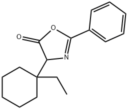 5(4H)-Oxazolone,  4-(1-ethylcyclohexyl)-2-phenyl- 구조식 이미지