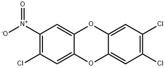 2-니트로-3,7,8-트리클로로디벤조-4-디옥신 구조식 이미지