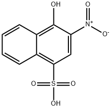 4-hydroxy-3-nitronaphthalene-1-sulphonic acid Structure