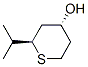 2H-Thiopyran-4-ol,tetrahydro-2-(1-methylethyl)-,trans-(9CI) Structure