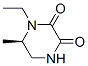 2,3-Piperazinedione,1-ethyl-6-methyl-,(R)-(9CI) Structure