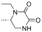 2,3-Piperazinedione,1-ethyl-6-methyl-,(6S)-(9CI) 구조식 이미지