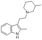 2-Methyl-3-(2-(3-methyl-1-piperidinyl)ethyl)-1H-indole 구조식 이미지