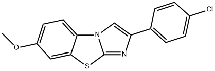 2-(4-CHLOROPHENYL)-7-METHOXYIMIDAZO[2,1-B]BENZOTHIAZOLE 구조식 이미지