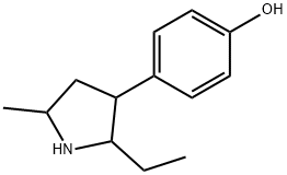 Phenol, 4-(2-ethyl-5-methyl-3-pyrrolidinyl)- (9CI) Structure