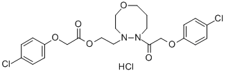 아세트산,(4-클로로페녹시)-,2-(5-((4-클로로페녹시)아세틸)헥사하이드로-4H-1,4,5-옥사디아조신-4-일)에틸에스테르,모노하이드로클로라이드 구조식 이미지