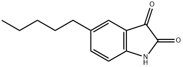 1H-Indole-2,3-dione, 5-pentyl- (9CI) Structure