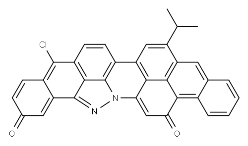 13-chloro-17-isopropylanthra[2,1,9-mna]benz[6,7]indazolo[2,3,4-fgh]acridine-5,10-dione Structure