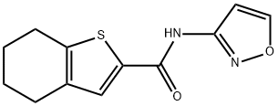 벤조[b]티오펜-2-카르복스아미드,4,5,6,7-테트라히드로-N-3-이속사졸릴-(9Cl) 구조식 이미지