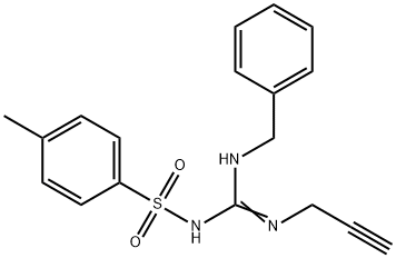 벤젠술폰아미드,4-메틸-N-(((페닐메틸)아미노)(2-프로피닐아미노)메틸렌)-, 구조식 이미지