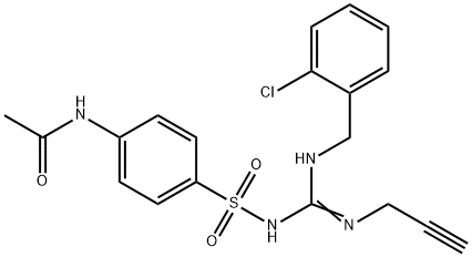 아세트아미드,N-(4-((((((2-클로로페닐)메틸)아미노)(2-프로피닐아미노)메틸렌)아미노)술포닐)페닐)- 구조식 이미지