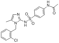 Acetamide, N-(4-(((1-((2-chlorophenyl)methyl)-5-methyl-1H-imidazol-2-y l)amino)sulfonyl)phenyl)- Structure