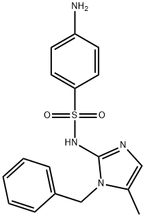 Benzenesulfonamide, 4-amino-N-(5-methyl-1-(phenylmethyl)-1H-imidazol-2 -yl)- 구조식 이미지