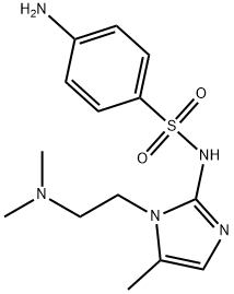 Benzenesulfonamide, 4-amino-N-(1-(2-(dimethylamino)ethyl)-5-methyl-1H- imidazol-2-yl)- Structure