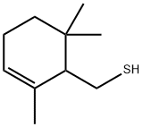 2,6,6-Trimethyl-2-cyclohexene-1-methanethiol 구조식 이미지