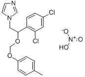 1-(2-(2,4-Dichlorophenyl)-2-((4-methylphenoxy)methoxy)ethyl)-1H-imidaz ole nitrate 구조식 이미지