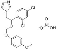 1-(2-(2,4-Dichlorophenyl)-2-((4-methoxyphenoxy)methoxy)ethyl)-1H-imida zole nitrate 구조식 이미지