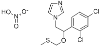 1-(2-(2,4-Dichlorophenyl)-2-((methylthio)methoxy)ethyl)-1H-imidazole m ononitrate 구조식 이미지