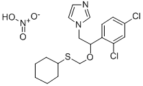 1-(2-((Cyclohexylthio)methoxy)-2-(2,4-dichlorophenyl)ethyl)-1H-imidazo le mononitrate Structure